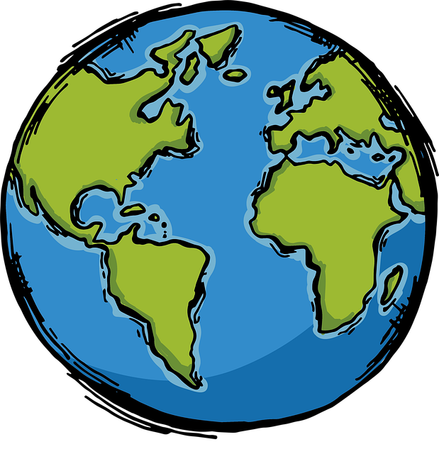 earth, globe, world map, cartoon, planet, world, continents, map, geography, global, location, cartography, cutout, atlas